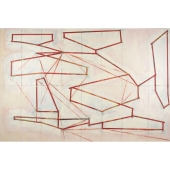 Se perdre (A)_2016_acrylique + craie sur panneau_61 x 91 cm