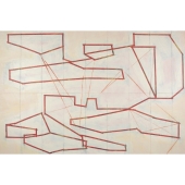 Se perdre (B)_2016_acrylique + craie sur panneau_61 x 91 cm